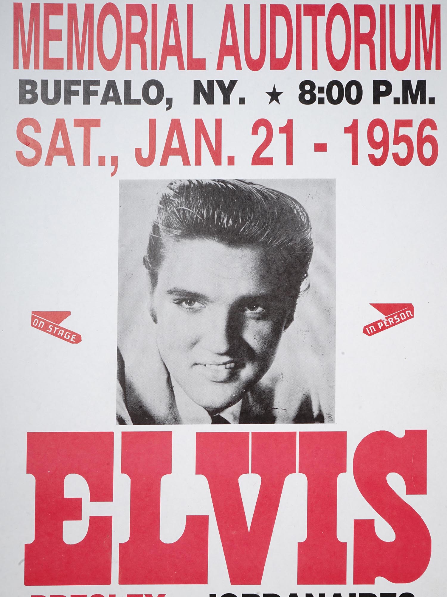 VINTAGE ELVIS PRESLEY BUFFALO CONCERT POSTER PIC-1